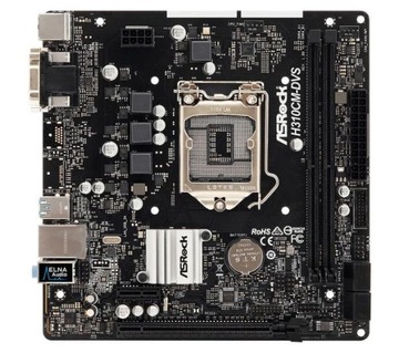 Материнская плата ASrock H310CM-DVS micro ATX, разъем INTEL — 1151, 2x DDR4