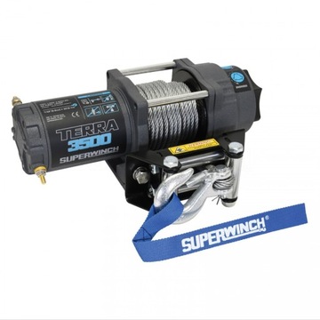 Лебедка Superwinch Terra 35, стальной трос 3500 фунтов, 12 В, 1588 кг