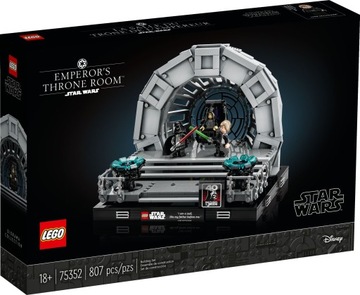 LEGO STAR WARS DIORAMA: SALA TRONOWA IMPERATORA 75352 DARTH VADER LUKE