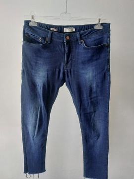 Topman 32 42 granatowe jeansy