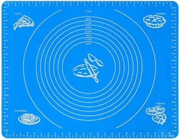 СИЛИКОНОВАЯ ДОСКА БОЛЬШОЙ СКЛАДНОЙ ПРОТИВОСКОЛЬЖАЮЩИЙ КОВР ДЛЯ ТОРТА 65 Х 45 СМ