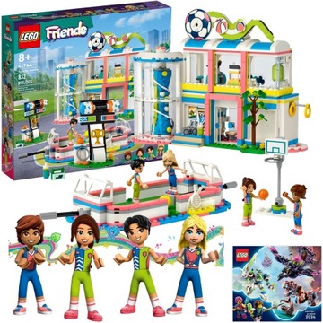 LEGO Friends 41744 Centrum sportowe plac zabaw koszykówka tenis 4 figurki