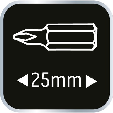 Биты для отверток PZ2 x 25 мм, 20 шт.