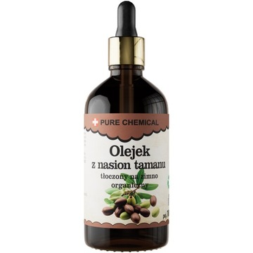 OLEJEK TAMANU NIERAFINOWANY TŁOCZONY NA ZIMNO NATURALNY 100ml