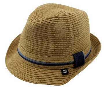 Kapelusz męski letni bężowy Fedora męska $75 BLOCK HEADWEAR OSFM 57-59cm