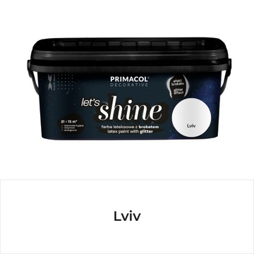 LET'S SHINE farba z brokatem Lviv 2l BROKAT ZŁOTY