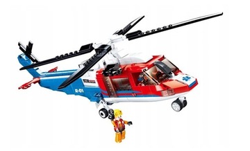KLOCKI 402EL MODEL HELIKOPTER RATOWNICZY SLUBAN