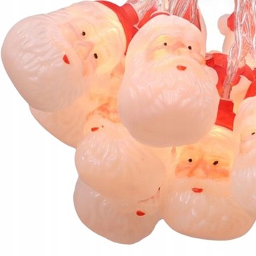 Рождественские гирлянды с красивым Санта-Клаусом