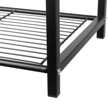 ПОЛКА ДЛЯ ОБУВИ ПОЛКА ДЛЯ ОБУВИ ШКАФ ОРГАНИЗАТОР НА 5 ПОЛОК МЕТАЛЛ - ДЕРЕВО