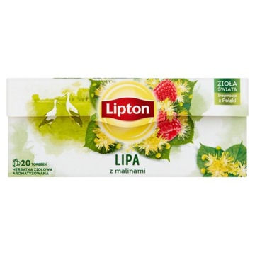 Herbatka ziołowa Lipton aromatyzowana lipa z malinami 18 g