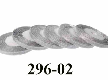 TASIEMKI ZŁOTE SREBRNE WSTĄŻKI BROKATOWE 6mm - 02