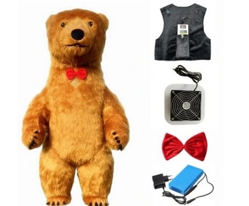 БОЛЬШОЙ НАДУВНОЙ КОСТЮМ МЕДВЕДЯ 2,5М ДЛЯ СВАДЕБНЫХ МЕРОПРИЯТИЙ