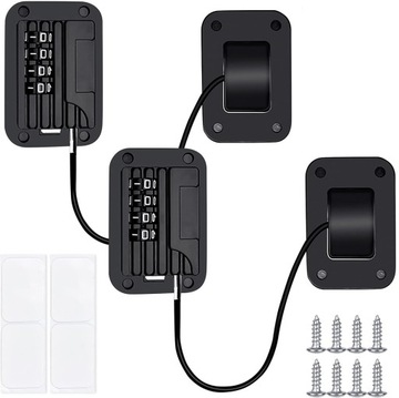 2 SZT. HASŁO BLOKADY ZABEZPIECZAJĄCEJ DRZWI CZARNA ODPOWIEDNIA DO LODÓWKI