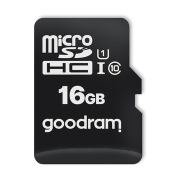 Карта памяти PENDRIVE Goodram 16 ГБ micro SD HC UHS-I класс 10, адаптер SD