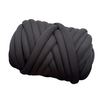 Jumbo Tubular Yarn DIY Gruba włóczka 1000G na czarno