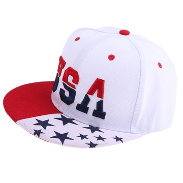 ch-Unisex Adjustable Cotton Baseball Cap Hip White