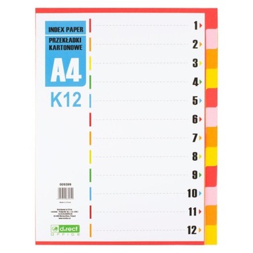 SEPARATORY DO SEGREGATORA KARTONOWE 1-12 MOCNE
