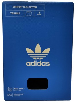 BOKSERKI MAJTKI MĘSKIE BAWEŁNIANE ADIDAS ZESTAW KOMPLET 3-PAK 3 SZT L