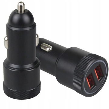 MEGA MOCNA ŁADOWARKA SAMOCHODOWA DO ZAPALNICZKI USB 2x USB QC 3.0 QC PRO
