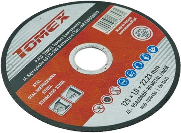 ДИСК ДЛЯ РЕЗКИ МЕТАЛЛА TOMEX INOX 125X1X22,2 ММ