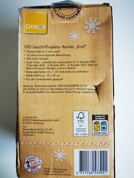 Светодиодный рождественский фонарь олень EMIL