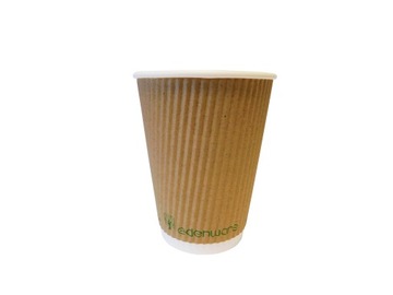 Kubki ekologiczne karbowane 350ml, śr.90 mm 25szt.