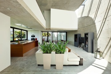 Цветочный горшок-ламеля FINEZJA 25x25X47 ЧЕРНЫЙ глянцевый