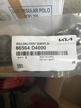 86564D4000 CHRÓM NÁRAZNÍKU LIŠTA KIA OPTIMA 16-18