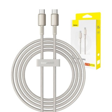 BASEUS MOCNY KABEL USB-C SZYBKIE ŁADOWANIE PRZEWÓD TYP-C PD 100W QC 5A 2M