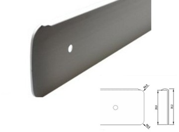 Listwa boczna do blatu 28mm LEWA aluminium R3