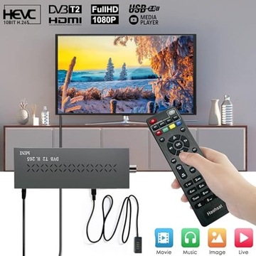 ЦИФРОВОЙ ЭФИРНЫЙ ТВ-ДЕКОДЕР DVBT2 МИНИ-HDMI-ДЕКОДЕР HAOHSAT DVB-T2