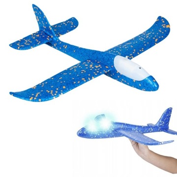 SAMOLOT STYROPIANOWY SZYBOWIEC 47 CM ŚWIECĄCY LED