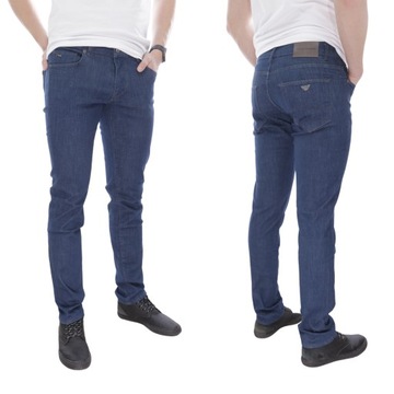 ARMANI JEANS SPODNIE SLIM EMPORIO PREMIUM ROZ. 34