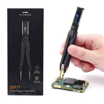 Miniware cyfrowa pinceta DT71 z generatorem sygnałów