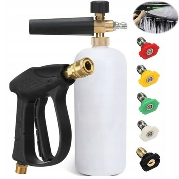 PIANOWNICA PISTOLET DO MYCIA SAMOCHODU + 5 DYSZE