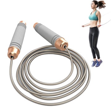 Regulowana prędkość skakanki Łożysko Trening Boks Fitness Siłownia Srebrna