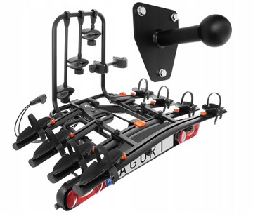 Bagażnik rowerowy platforma na hak holowniczy Aguri Active Bike 4 rowery