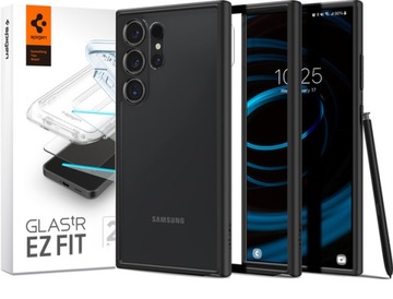 Etui + szkło hartowane do Galaxy S24 Ultra, Spigen Ultra Hybrid, obudowa