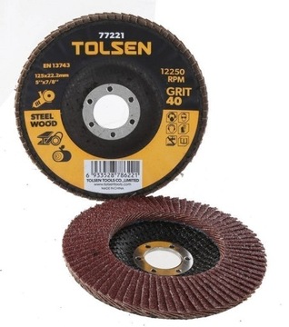 TOLSEN TARCZA LISTKOWA LAMELKA SZLIF 125mm gr 60