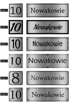 ZESTAW Tabliczek na DRZWI Nazwisko + NUMER Wzory