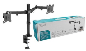 Uchwyt biurkowy podwójny 2x LCD max. 32 DIGITUS