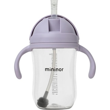 MININOR BIDON ZE SŁOMKĄ 330 ML LILAC FLOWER