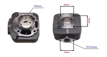 ЦИЛИНДР POWER FORCE ЧУГУННЫЙ ЦИЛИНДР PIAGGIO LIBERTY ZIP 40MM 2T