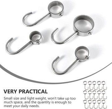 15 шт. регулируемые крючки для гардероба из нержавеющей стали.