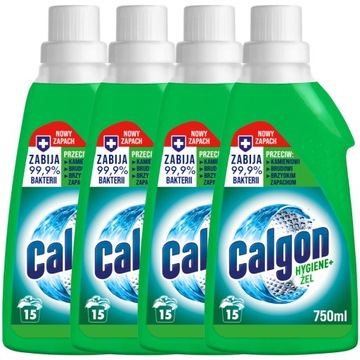 Calgon Hygiene Plus Żel Odkamieniacz Pralki 4x750