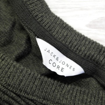 JACK & JONES _ IDEALNY CIEPŁY SWETER Z LOGO _ M/L