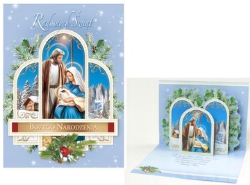 KARNET LAURKA KARTKA Boże Narodzenie PRZESTRZEN 3D