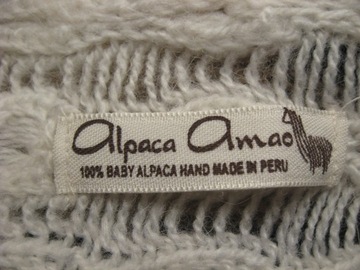 Piękny szalik z Peru 100% baby alpaca jak nowy