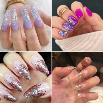 ЗОЛОТЫЕ БЛЕСКИ КОНФЕТТИ ДЛЯ УКРАШЕНИЯ НОГТЕЙ ЗОЛОТО 7