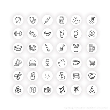 MAGNETYCZNE IKONY DO PLANERÓW MAGNESY DO TABLIC